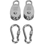 Lot de 2 poulies rotatives en acier inoxydable 304, poulie simple � gorge, pour un gain de temps et d'efforts ...