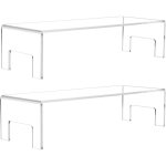 Lot de 2 prsentoirs en acrylique transparent, tagres rectangulaires paisses 5 mm, 30  12, 7  8, ...