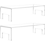 Lot de 2 pr�sentoirs en acrylique transparent, �tag�res rectangulaires �paisses 5 mm, 30 � 12, 7 � 8, ...