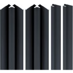 Lot de 2 profil�s de finition + 2 profil�s d'angle pour panneau mural de douche, d�codesign schulte anthracite ...