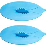 Lot de 2 protections anti - surchauffe en silicone bleu protection anti - claboussures 26 cm arrt de ...
