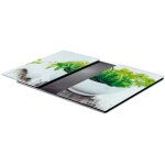 Lot de 2 protections de planche � d�couper en verre pour plaques de cuisson � induction 60 x 52 cm