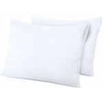 Lot de 2 protge oreiller ponge impermable anti - acariens 50 x 70 cm