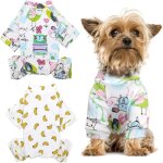 Lot de 2 pyjamas pour chiots � perles rares - chemise pour chiot pantalon en coton collants confortables ...