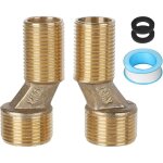 Lot de 2 s - raccord g1 / 2 � g3 / 4, raccord excentr� mitigeur bain douche r�glable 135 - 165mm, raccords ...