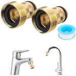 Lot de 2 raccords de robinet universels pour mitigeur - adaptateur de tuyau - raccord rapide - raccord ...