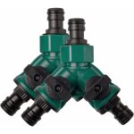 Lot de 2 raccords de tuyau  2 voies avec vanne d'arrt - raccord rapide - tuyau d'arrosage - raccord ...