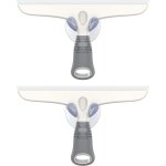 Lot de 2 raclettes en silicone avec support � ventouse, raclettes multi - usages pour vitres, pare - ...