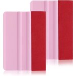 Lot de 2 raclettes en vinyle pour enlever les bulles - 10, 2 cm - avec chiffon en feutre doux - pour ...