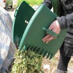Lot de 2 ramasse - feuilles portatifs pour jardin, cour, ramassage de feuilles avec griffes pour feuilles ...