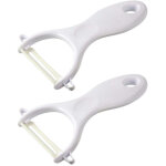 Lot de 2 rasoirs � l�gumes lame c�ramique couleur al�atoire 13 cm fackelmann colors edition