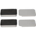 Lot de 2 r�chauds � alcool coupe - vent, mini r�chauds de camping portables pour pique - nique, barbecue, ...