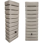 Lot de 2 rcuprateurs d'eau mural fabrication soufflage. rsistent aux uv. couvercle. robinet. fixation ...