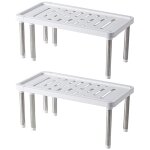 Lot de 2 rehausseurs extensibles pour �tag�res de placard, rangement de cuisine, sous l'�vier, sur le ...