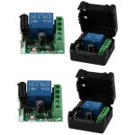 Lot de 2 relais de tlcommande sans fil universels dc 12 v 1 canal 433 mhz, rcepteur 433 mhz, module ...