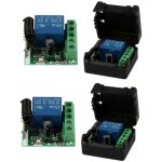 Lot de 2 relais t�l�commande sans fil universelle 12v 1 canal 433mhz r�cepteur �metteur bouton diy