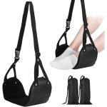 Lot de 2 repose - pieds pour avion : hamac sans heurts + coussin m�moire de forme, confort long - courrier ...