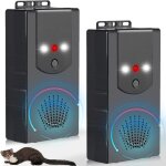 Lot de 2 r�pulsifs anti - martres pour voiture avec ultrasons et flash, connexion � une batterie de voiture ...