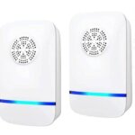 Lot de 2 r�pulsifs antiparasitaires � ultrasons, r�pulsif �lectronique anti - insectes et rongeurs pour ...