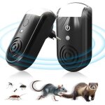 Lot de 2 repulsif souris ultrason rong rat veilleuse, prises r�pulsif nuisible esth�tique �lectronique ...