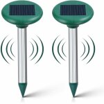 Lot de 2 r�pulsif taupe solaire - r�pulsif ultrason mole chasse - taupe solaire intelligent combine sons ...