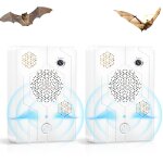 Lot de 2 r�pulsifs � ultrasons am�lior�s pour grenier, garage, utilisation int�rieure et ext�rieure, ...