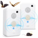Lot de 2 r�pulsifs � ultrasons pour chauve - souris - syst�me �lectronique de rejet de chauve - souris ...
