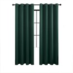 Lot de 2 rideaux occultants isol�s, rideaux � ?illets, pour salon et chambre, 140x244 cm (vert fonc�) ...