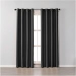 Lot de 2 rideaux occultants thermique à oeillet solide décoration de fenêtre pour chambre 100 x 200 cm ... Lot de 2 rideaux occultants thermique à oeillet solide décoration de fenêtre pour chambre 100 x 200 cm ...