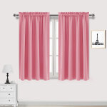 Lot de 2 rideau passe tringle tenture opaque d�coration de petite fen�tre chambre placard / porte / cuisine, ...