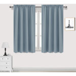 Lot de 2 rideau passe tringle tenture opaque d�coration de petite fen�tre chambre placard / porte / cuisine, ...