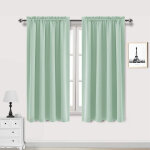 Lot de 2 rideau passe tringle tenture opaque d�coration de petite fen�tre chambre placard / porte / cuisine, ...