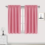 Lot de 2 rideau passe tringle tenture opaque d�coration de petite fen�tre chambre placard / porte / cuisine, ...