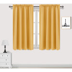 Lot de 2 rideau passe tringle tenture opaque d�coration de petite fen�tre chambre placard / porte / cuisine, ...