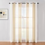 Lot de 2 rideaux ray�s transparent avec ?illets, voile rideaux salon moderne rideaux chambre � coucher ...