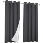 Serbia ? lot de 2 rideaux thermiques gris anthracite 135x240 cm ? doublure argent�e pour isolation thermique ...