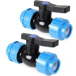 Lot de 2 robinets � boisseau sph�rique pour tuyau en poly�thyl�ne de 25 mm - raccord de tuyau en polypropyl�ne ...