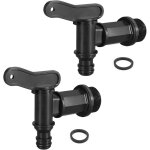 Lot de 2 robinets pour citerne d'eau de pluie, adaptateur de r�servoir ibc, adaptateur de robinet de ...