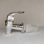 Lot de 2 robinets de rechange pour distributeur de boissons (chaudes et froides, caf� et jus), argent ...