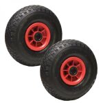 Lot de 2 roues gonflables pour chariot 26 x 8. 5 cm - axe 25 mm linxor