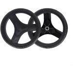 Lot de 2 roues de rechange pour chariot de courses ? roues en caoutchouc et plastique de grand diam�tre ...