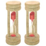 Lot de 2 sabliers � th� en bois de 3 minutes fackelmann