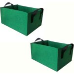 Lot de 2 sacs de culture en tissu non tiss� �pais ? pots de fleurs rectangulaires avec poign�es for l�gumes, ...