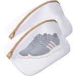 Lot de 2 sacs � linge en maille pour chaussures, sacs de lavage de machine � laver filet � linge avec ...