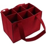 Lot de 2 sacs de transport de vin en feutre avec s�parateurs amovibles, 6 porte - bouteilles pour vin ...