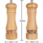 Lot de 2, salieres et poivrieres bois, réglables avec broyeur à épices en céramique, 6' - ahlsen Lot de 2, salieres et poivrieres bois, réglables avec broyeur à épices en céramique, 6' - ahlsen
