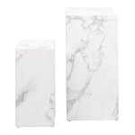 Drawer - lot de 2 sellettes effet marbre - blanc - papilio