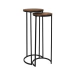 Paris prix - lot de 2 sellettes 'gigogne' 80cm marron