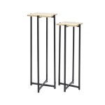 Paris prix - lot de 2 sellettes 'loka' 82cm noir Paris prix - lot de 2 sellettes 'loka' 82cm noir