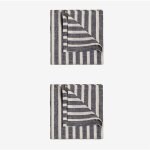 Set de 2 serviettes en coton otorvi sklum gris bleu